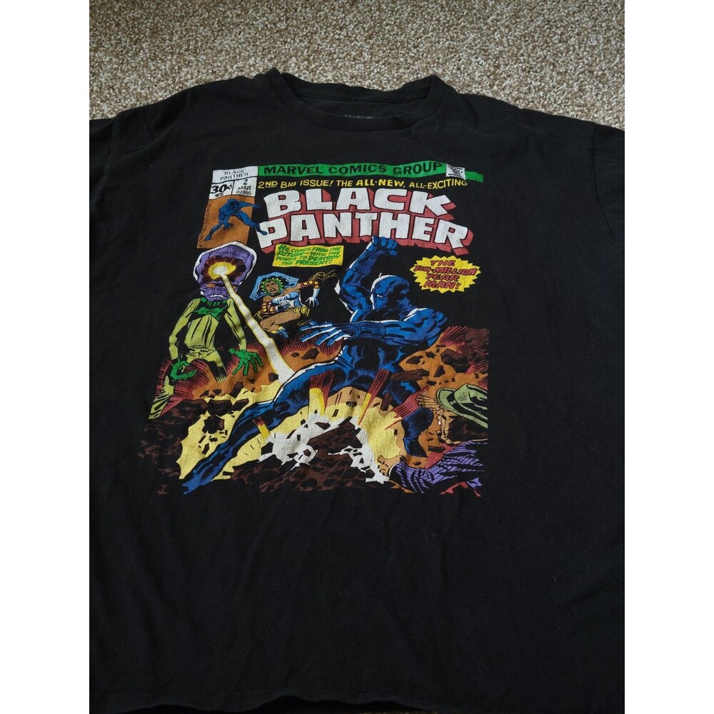 Marvel Mens Extra Large Black Panther Comic Book Graphic 2nd Issue Shirt - Picture 7 of 12